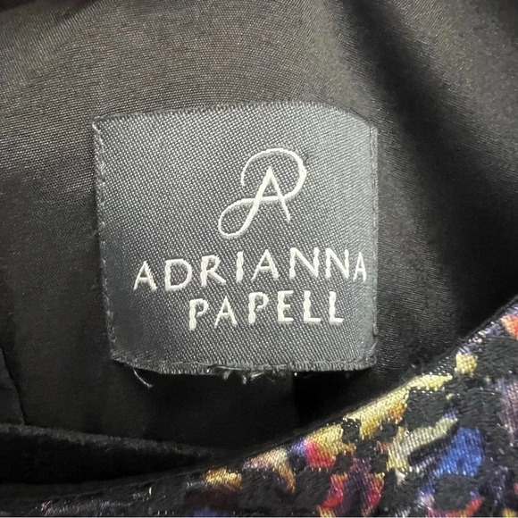 Adrianna Papell black with iridescent front panel sheath midi dress size 10 - Picture 5 of 8